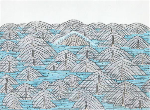 刘波  《万年》  丝网版画  66cm×89cm