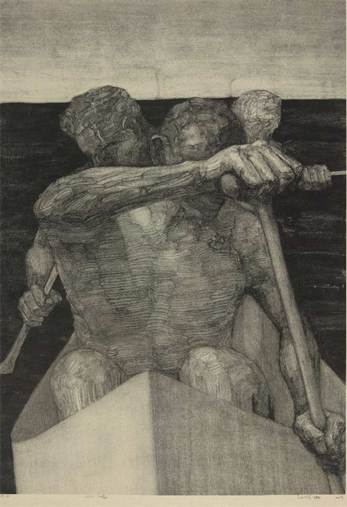 罗凡  《出海》  平版  100cm×70cm