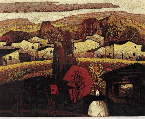 金祥龙 《秋声》 套色木刻 80cm×100cm 2011 南京美术馆馆藏