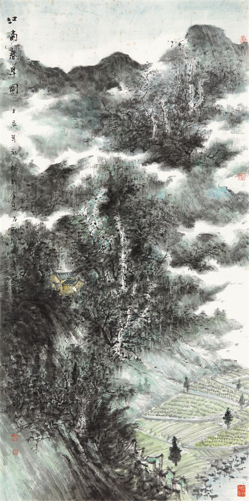 赵　震 江南春早图