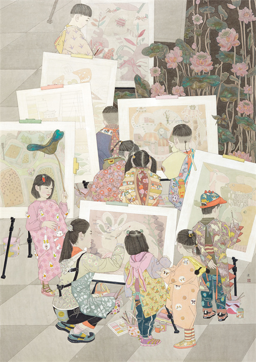 阎　洁 莲池任花闹香红